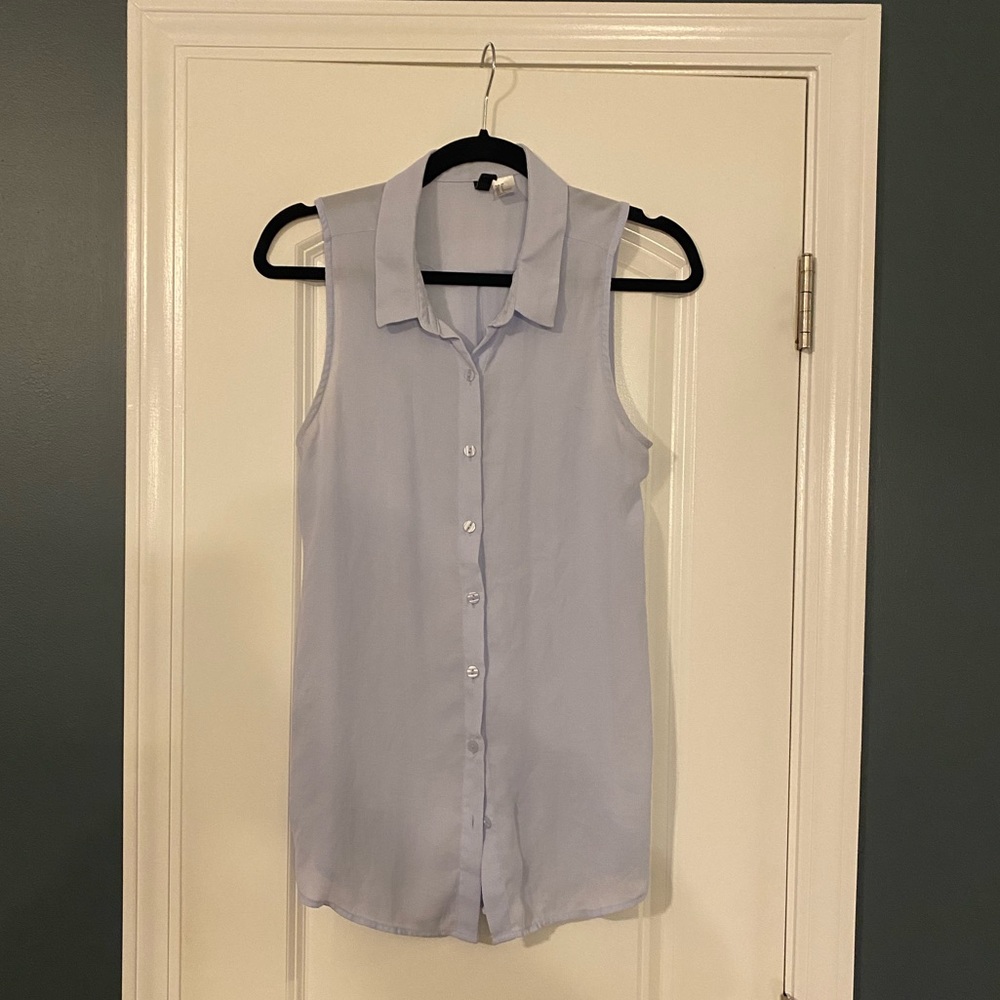 H&M Light Blue Sheer Tank Top